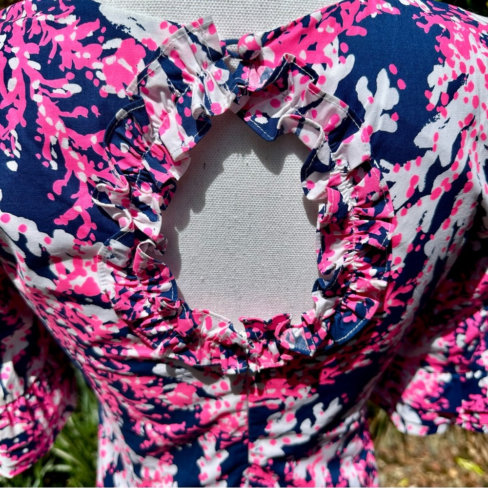 Lilly Pulitzer Fiesta Stretch Dress Nauti Navy Beyond The Sea Print - Picture 9 of 12